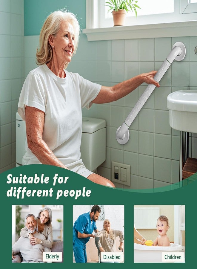 JFMkaer Grab Bars for Shower,2 Pack 20 Inch Shower Handle Bath Grab Rails with Anti-Slip Grip and Safety Luminous Circles,Stainless Steel Bath Handle Bathroom Grab Bar for Seniors, and Disability. - Image 3